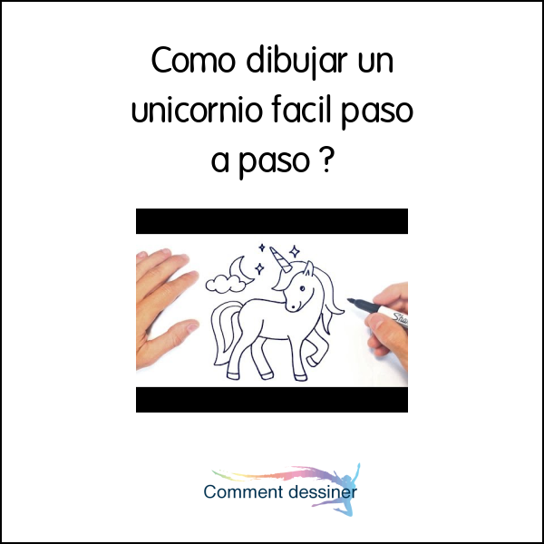 Como dibujar un unicornio facil paso a paso